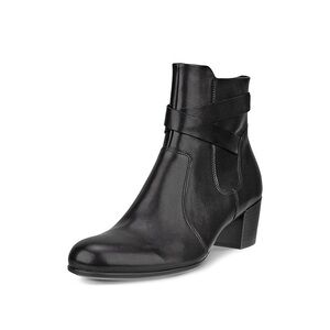 ECCO Shape M35 Ankle Boots Black Leather Heeled Round Toe Comfort Fall size‎ 5.5